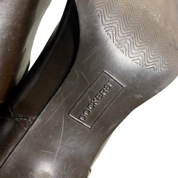 Dockers Women's Chocolate Brown Blocked Ankle Heel Boots - Picture 6 of 10